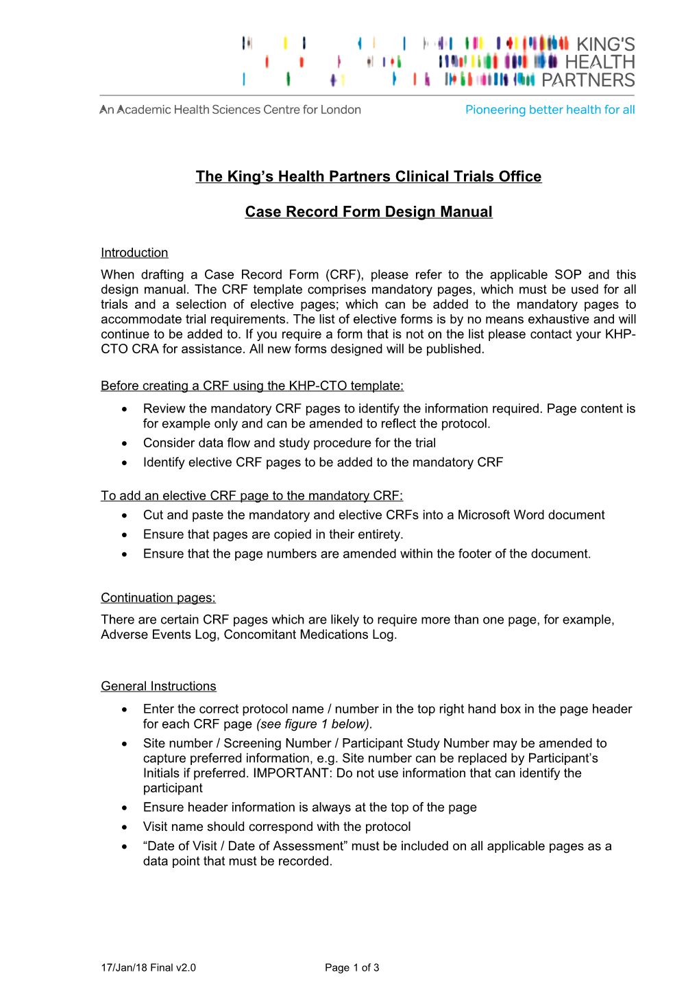 The King S Health Partners Clinical Trials Office
