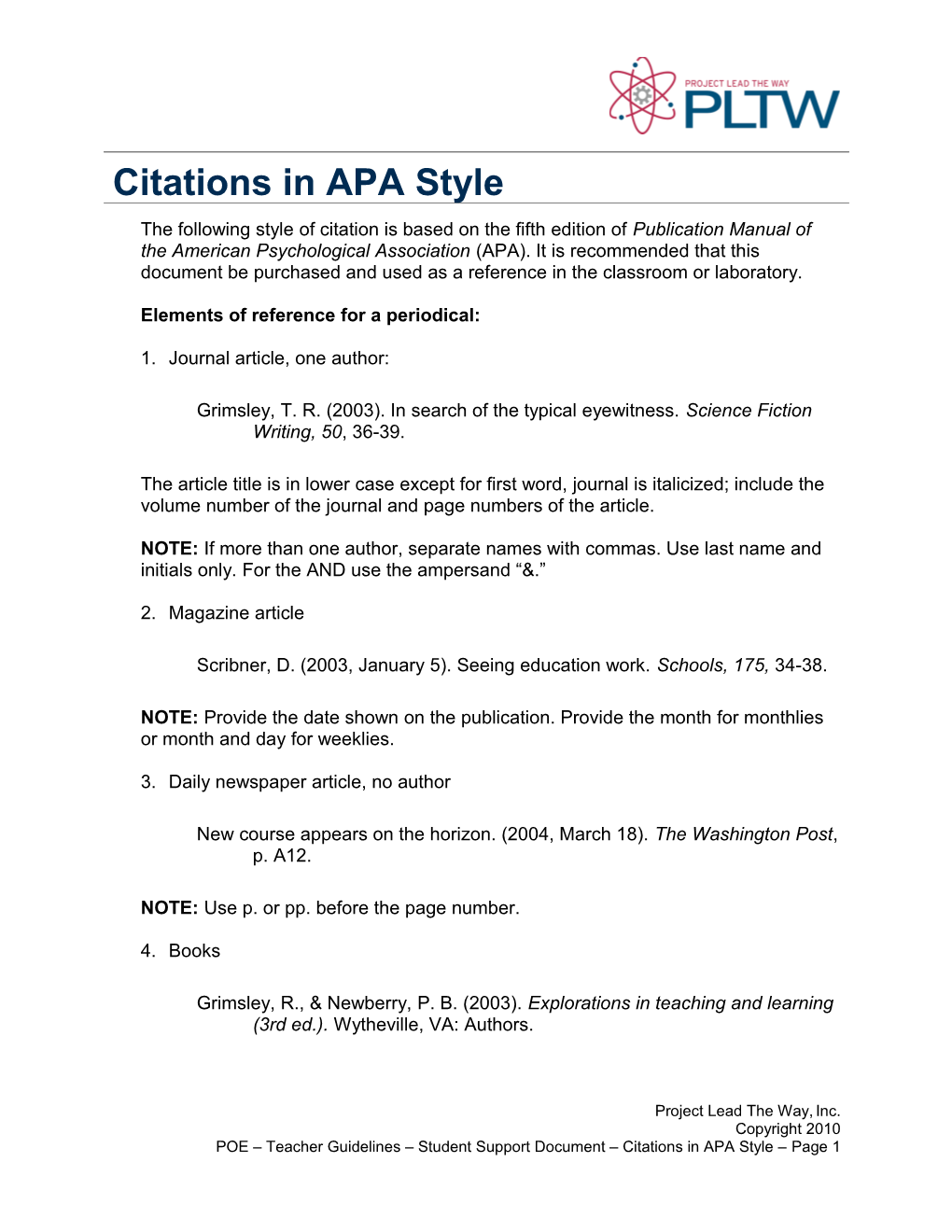 Citations in APA Style