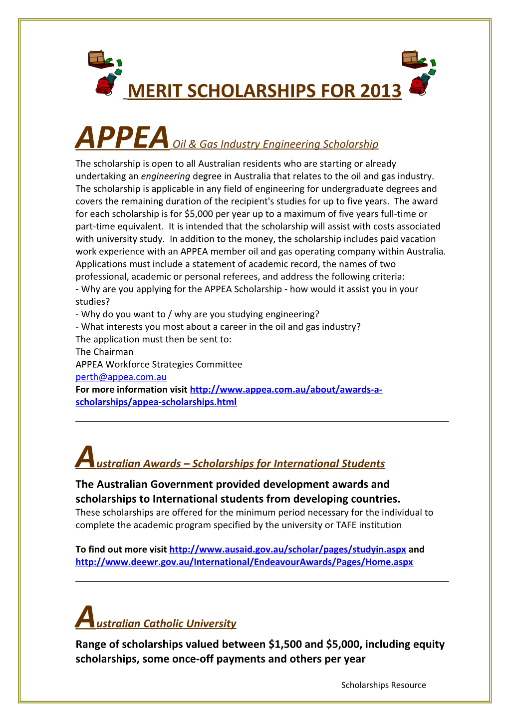 APPEA Oil & Gas Industry Engineering Scholarship