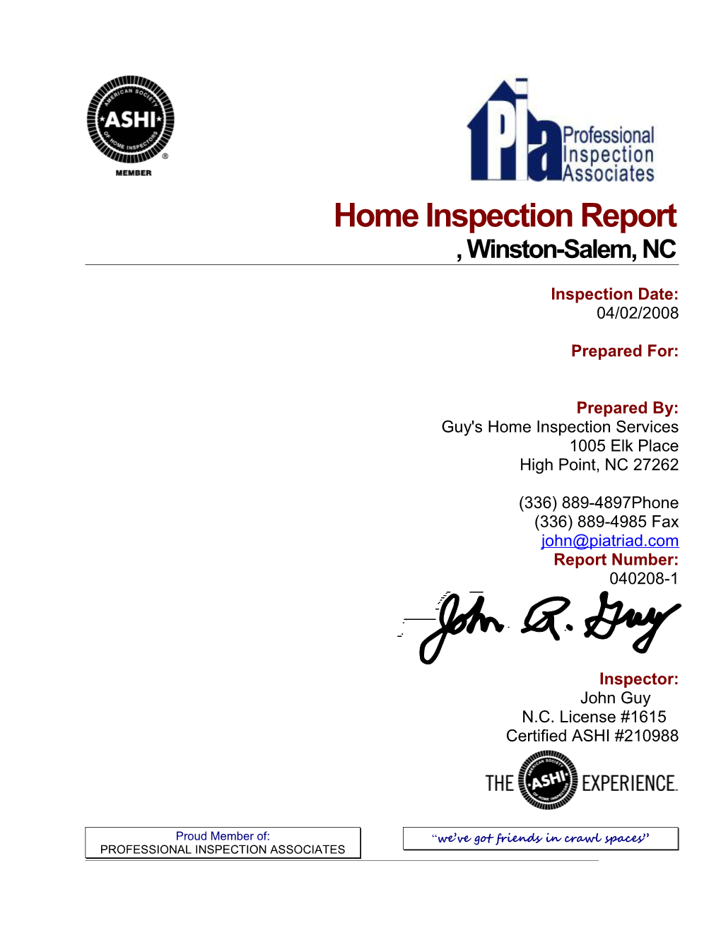 Building Inspection Report