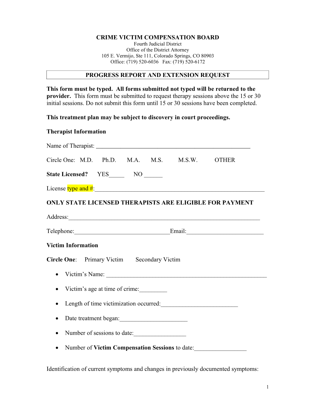 Crime Victim Compensation Board