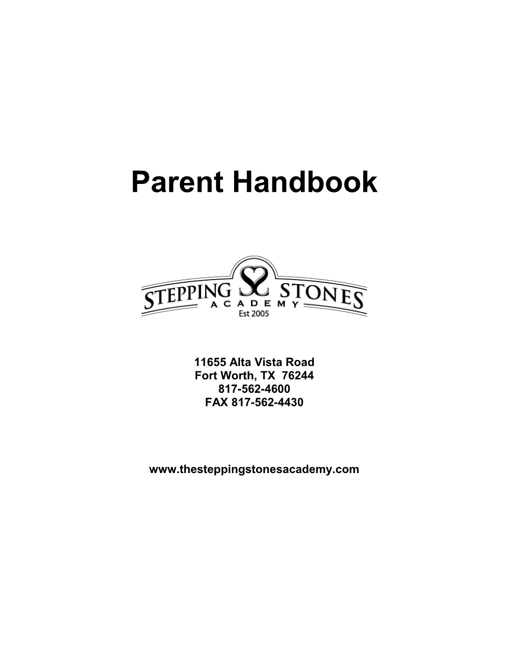 Preschool Parent Handbook