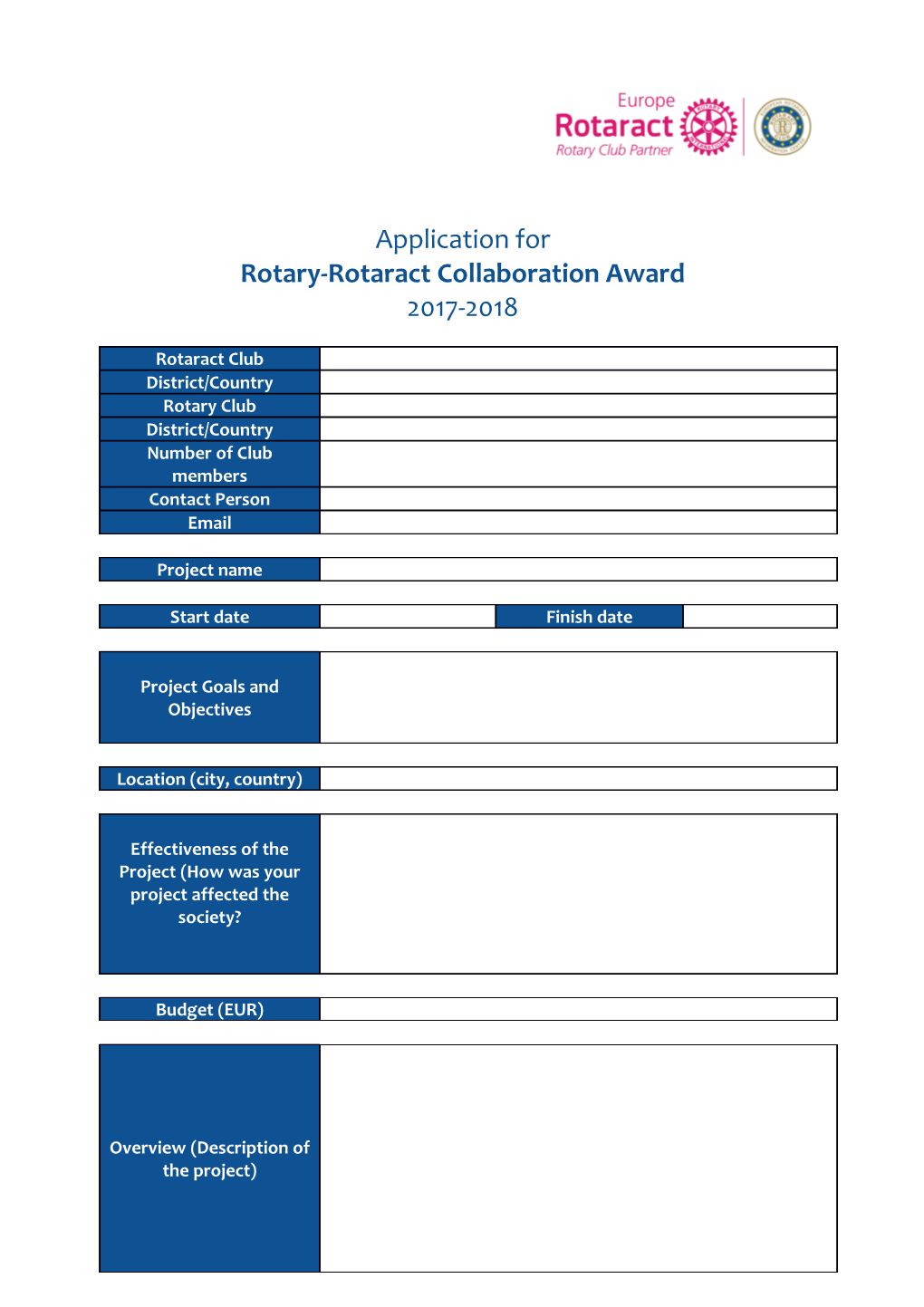Rotary-Rotaract Collaboration Award