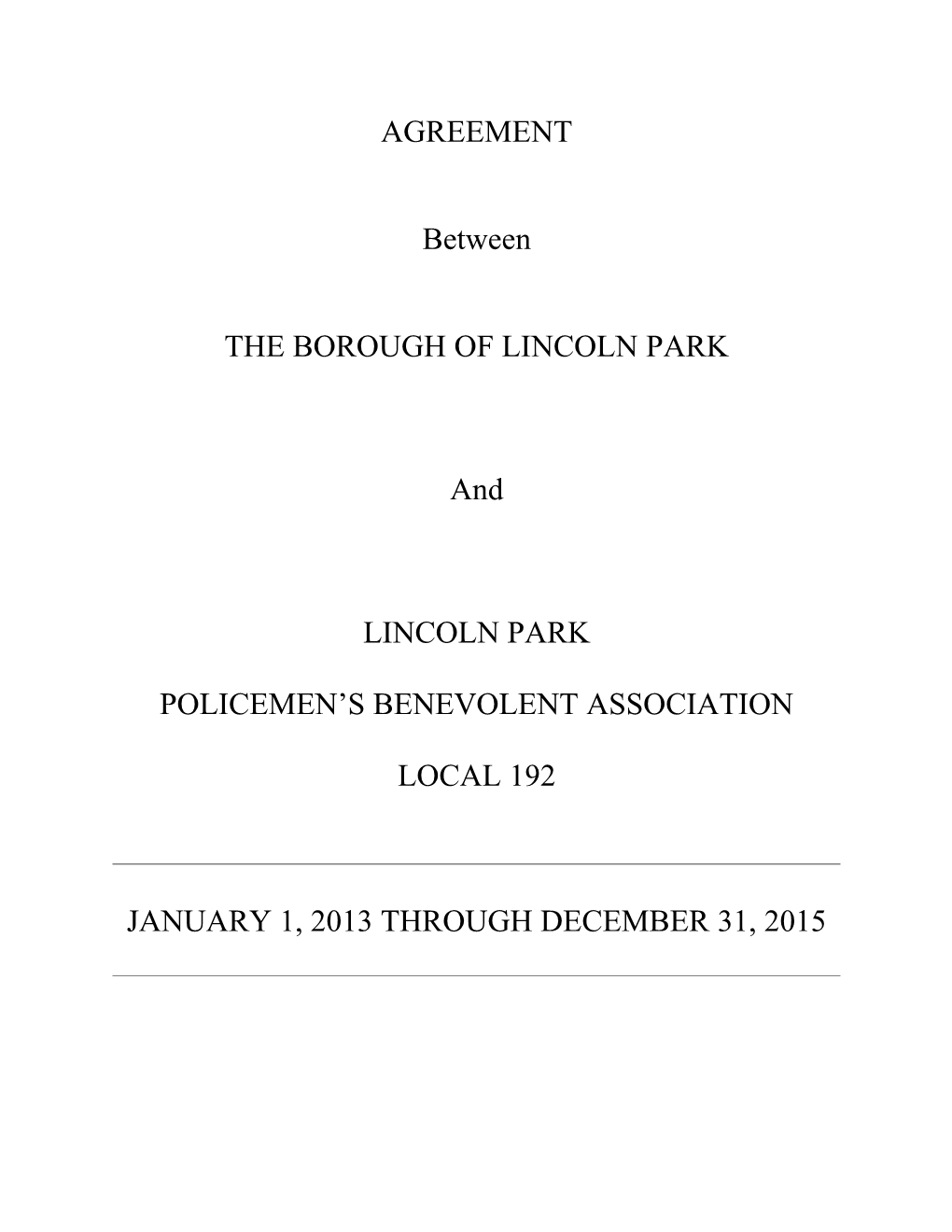 The Borough of Lincoln Park