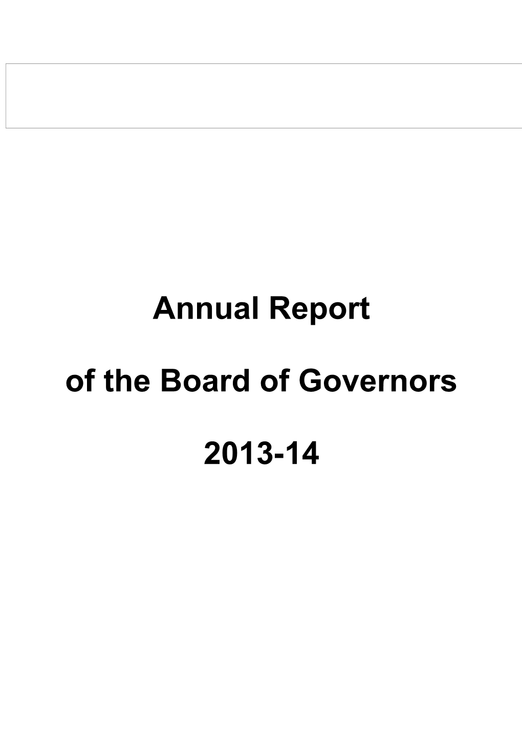 Board of Governors Designation