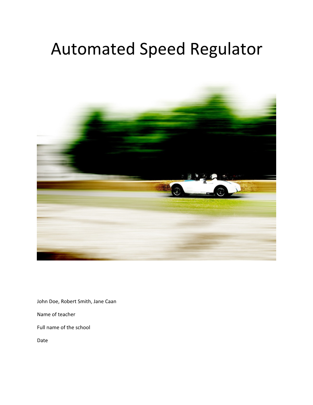 Automated Speed Regulator