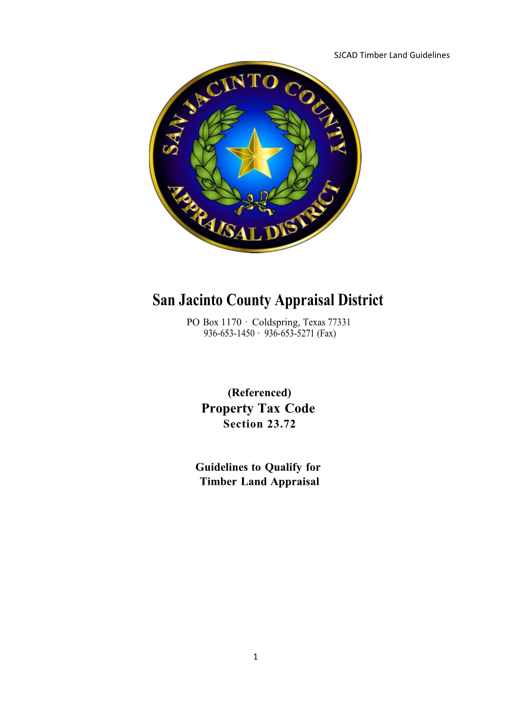 San Jacinto County Appraisal District