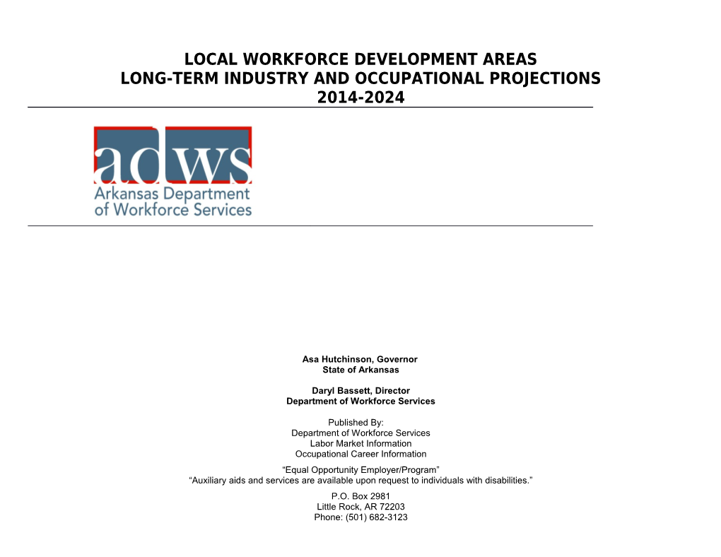 Local Workforce Investment Areas