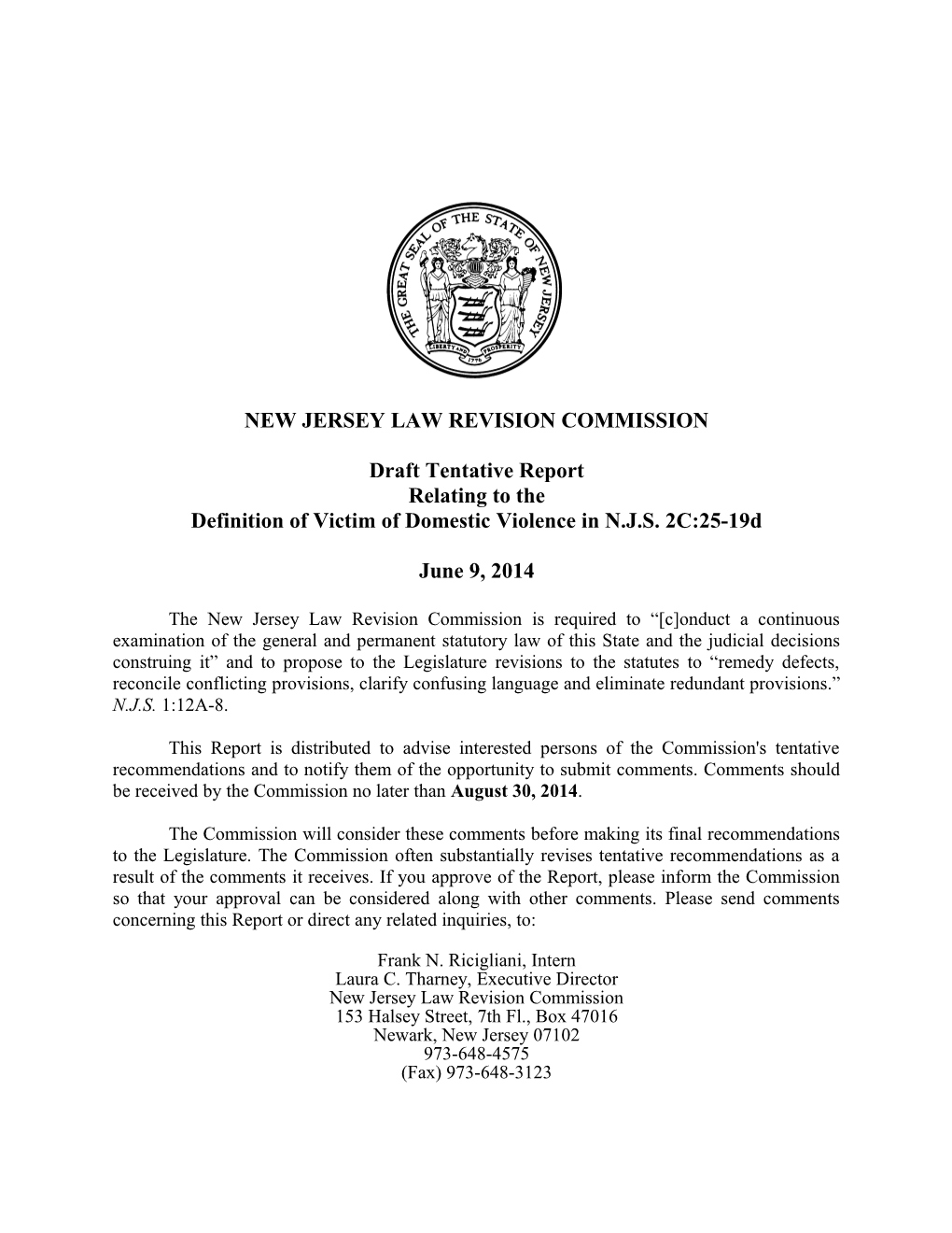 New Jersey Law Revision Commission s8