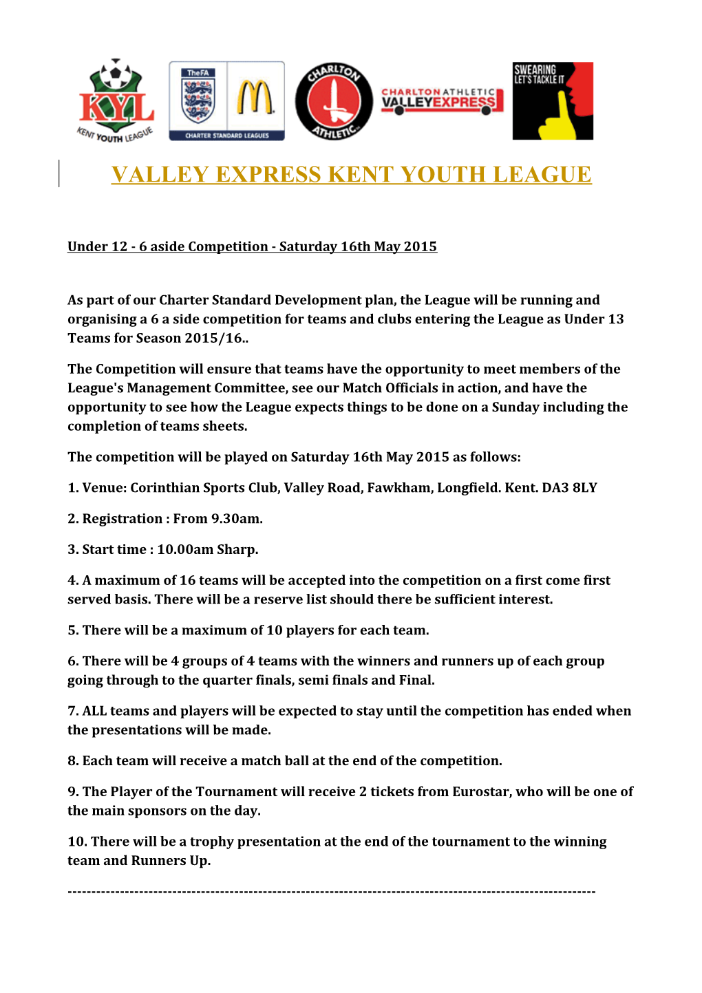 Valley Express Kent Youth League