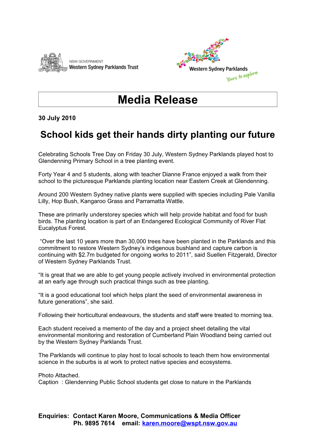 School Kids Get Their Hands Dirty Planting Our Future