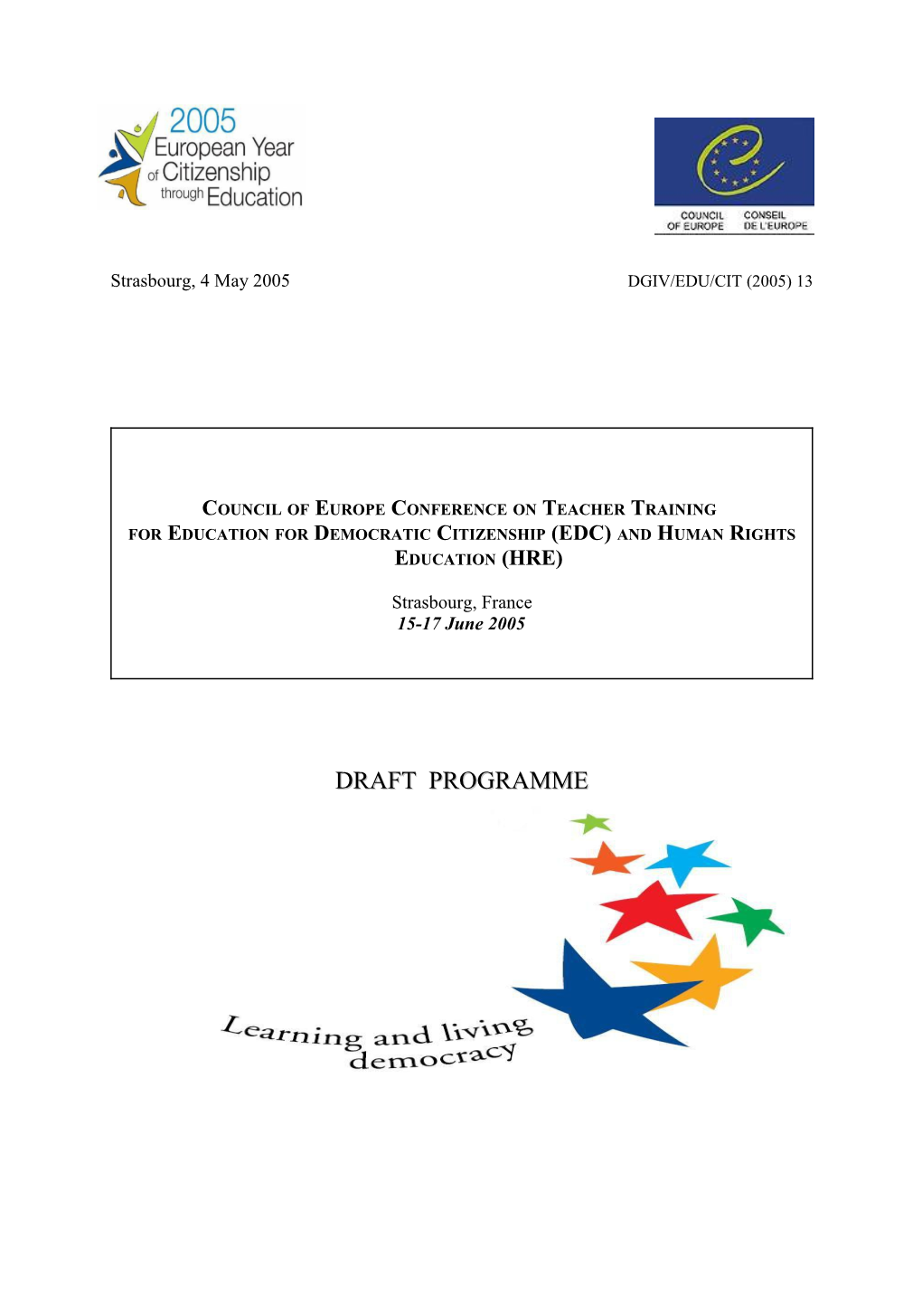 Council of Europe Conference on Teacher Training