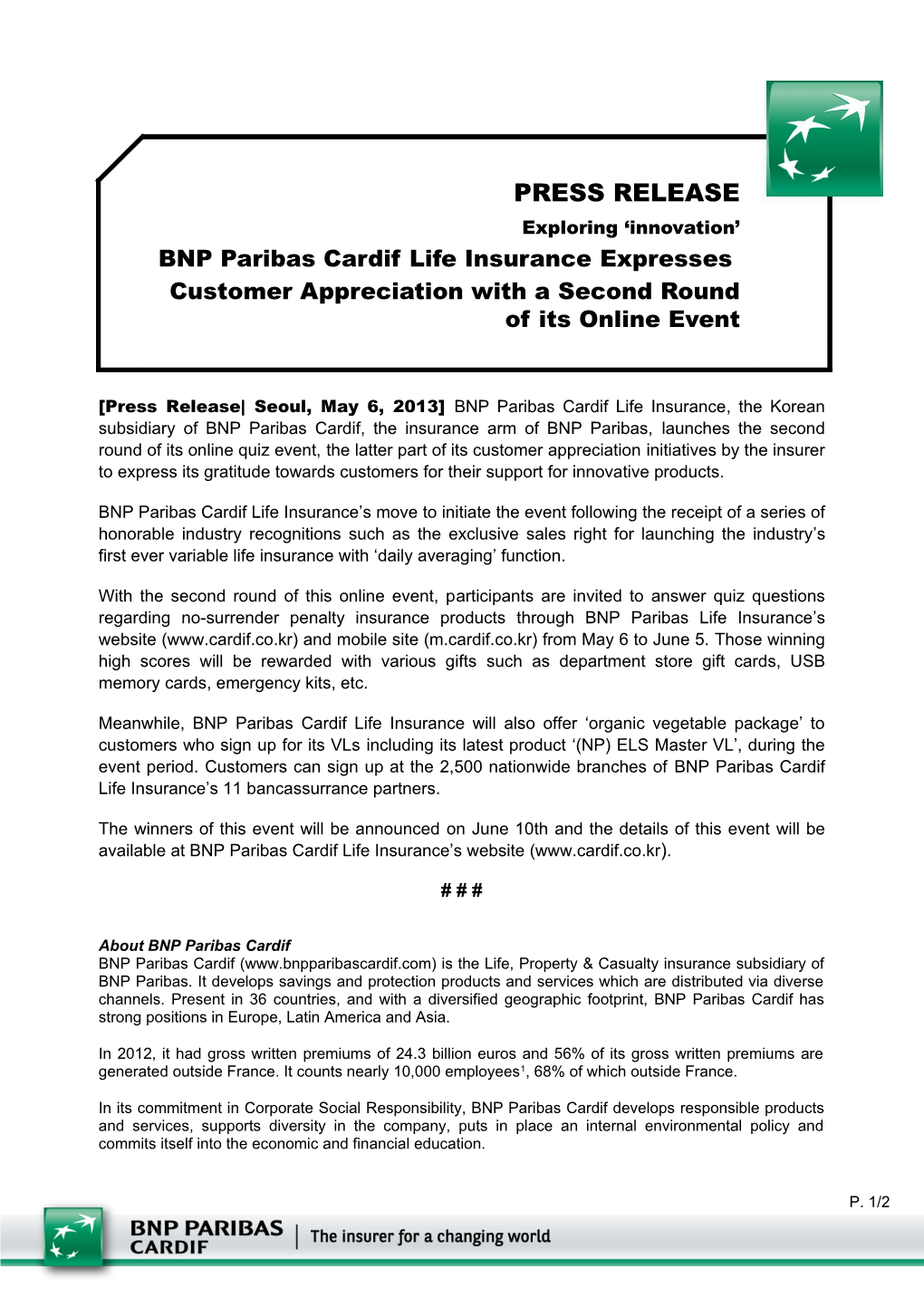 BNP Paribas Cardif Life Insurance Expresses