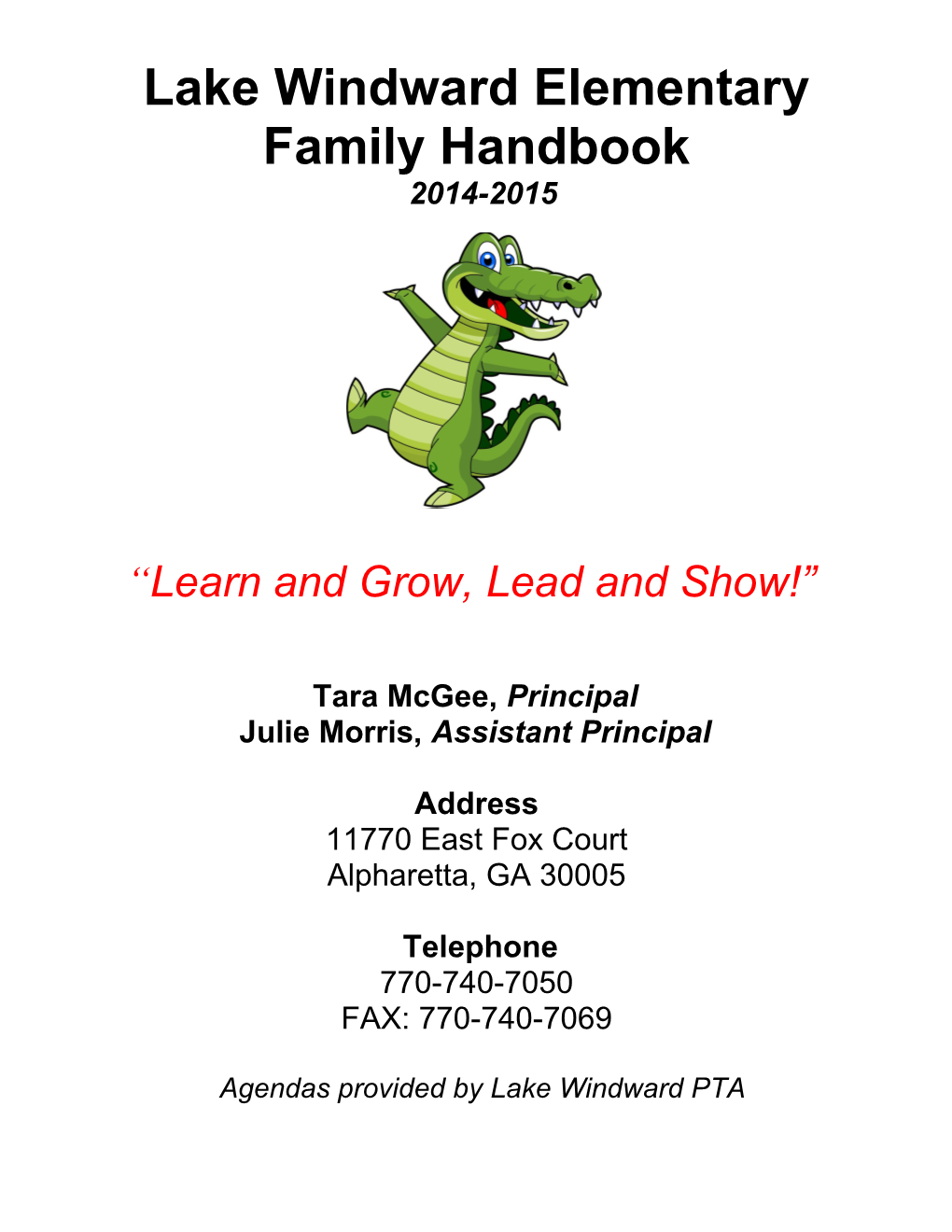 Lake Windward Elementary Family Handbook