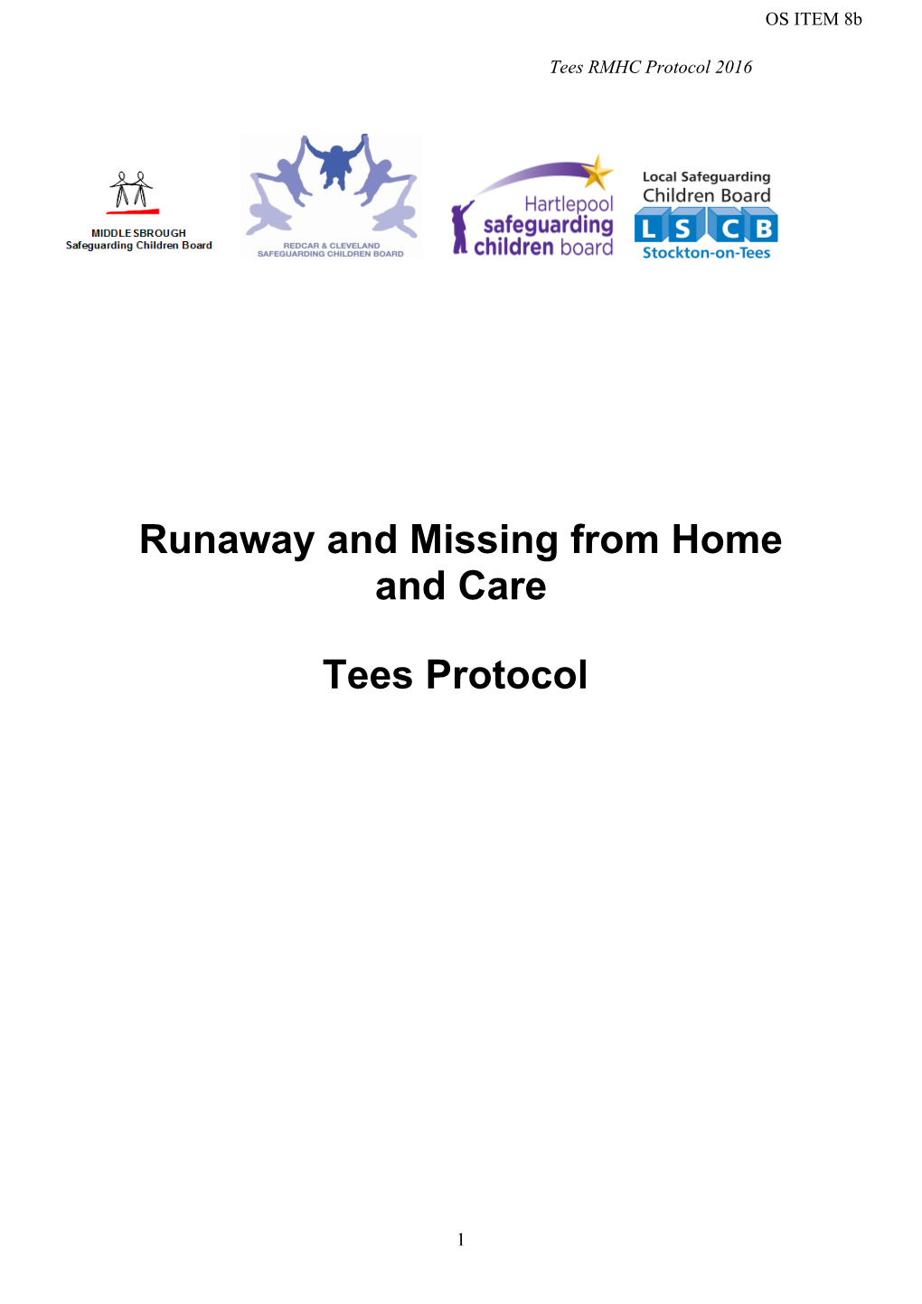 RUNNING MISSING from HOME & CARE PROTOCOL HEADINGS (Draft)