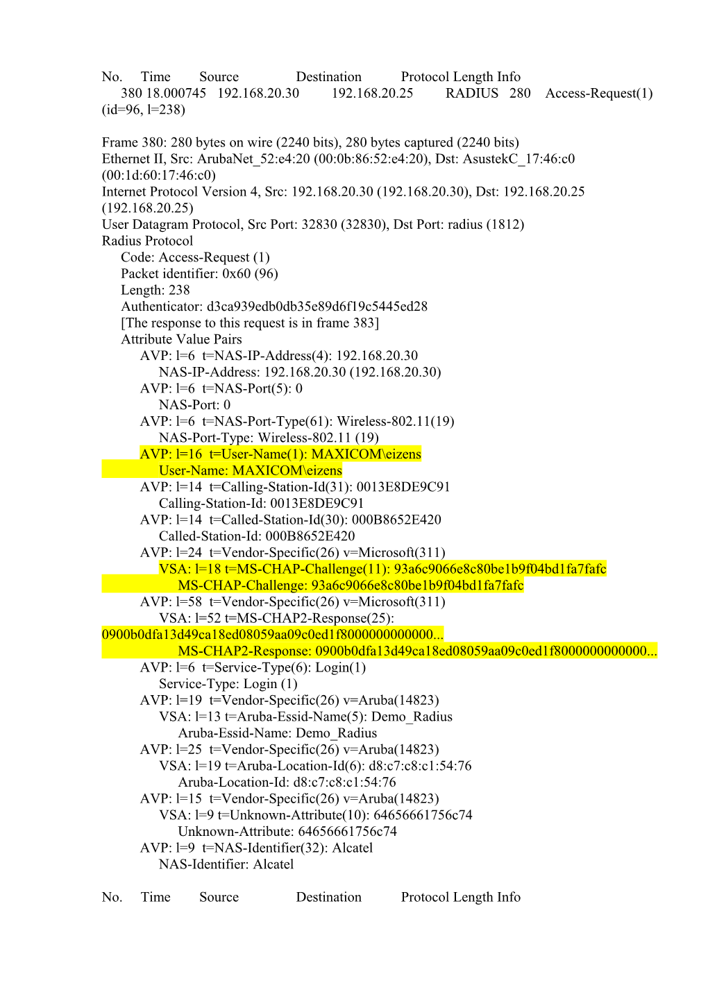 No. Time Source Destination Protocol Length Info