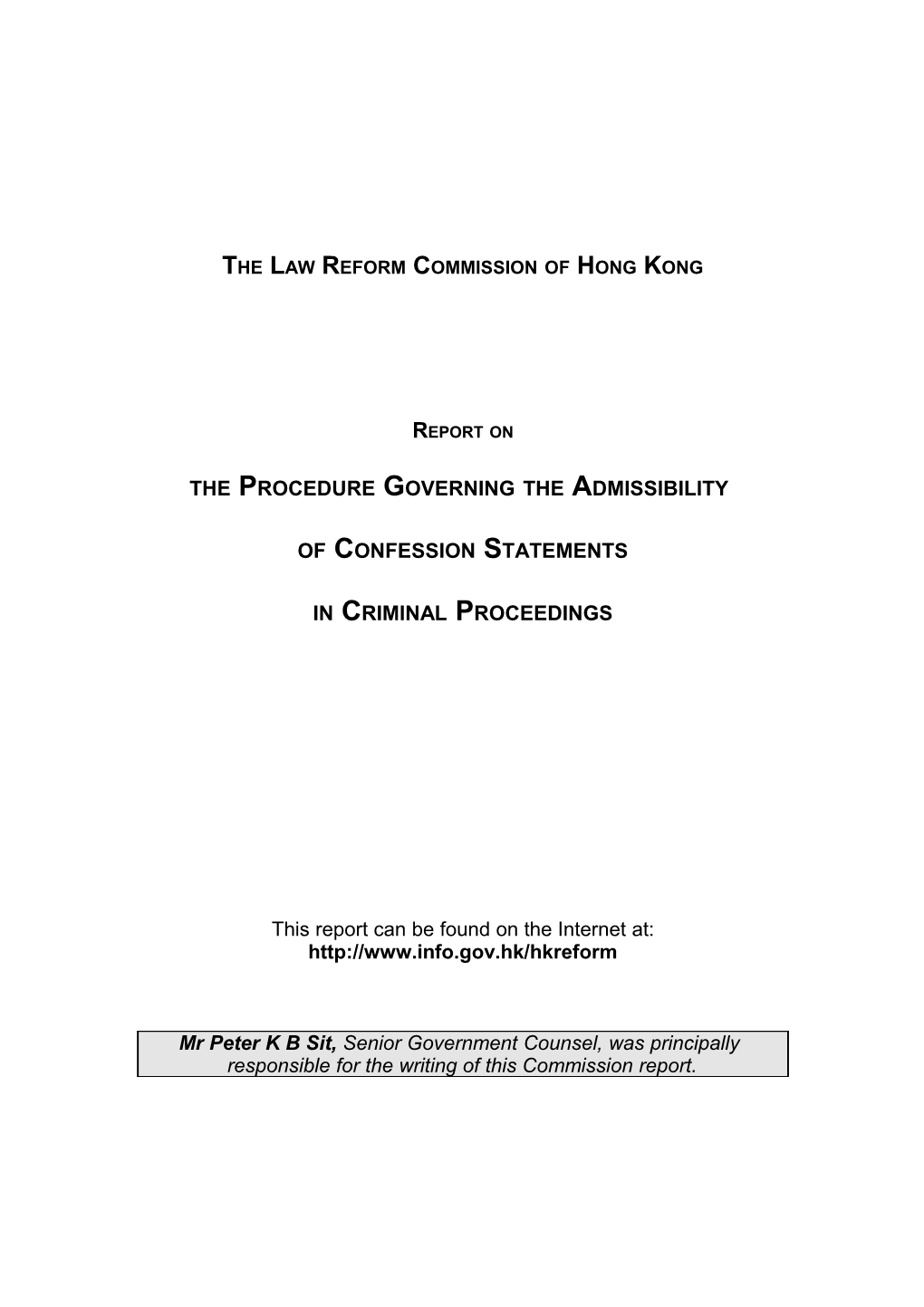 The Law Reform Commission of Hong Kong s1