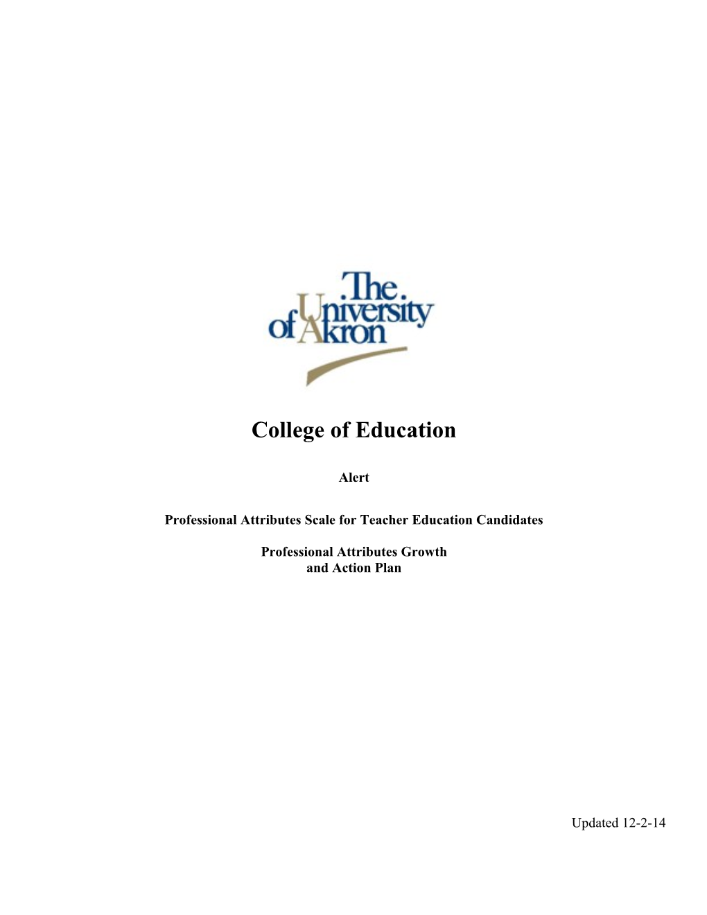 Professional Attributes Scale for Teacher Education Candidates