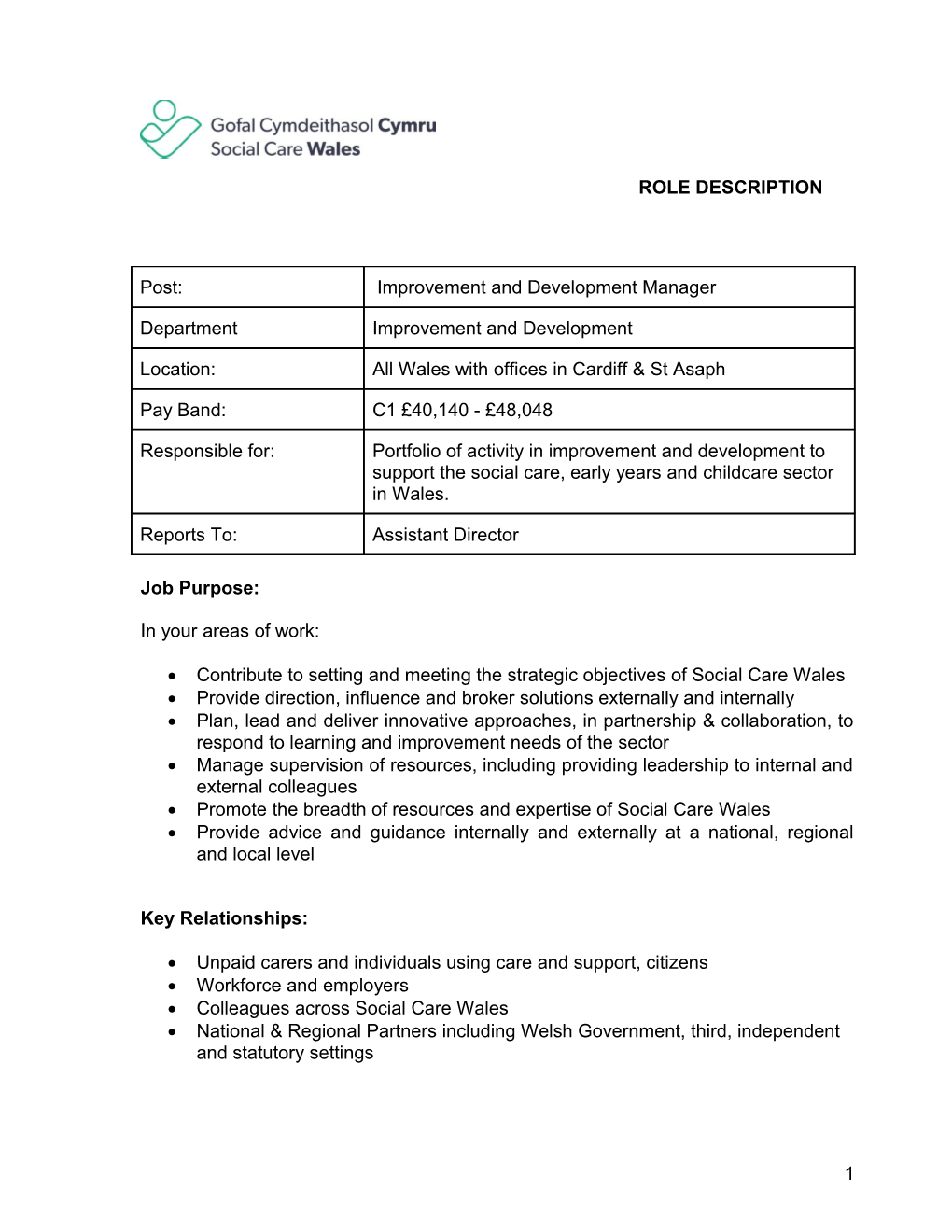 Workforce Development Managers (Generic) Jan 2012