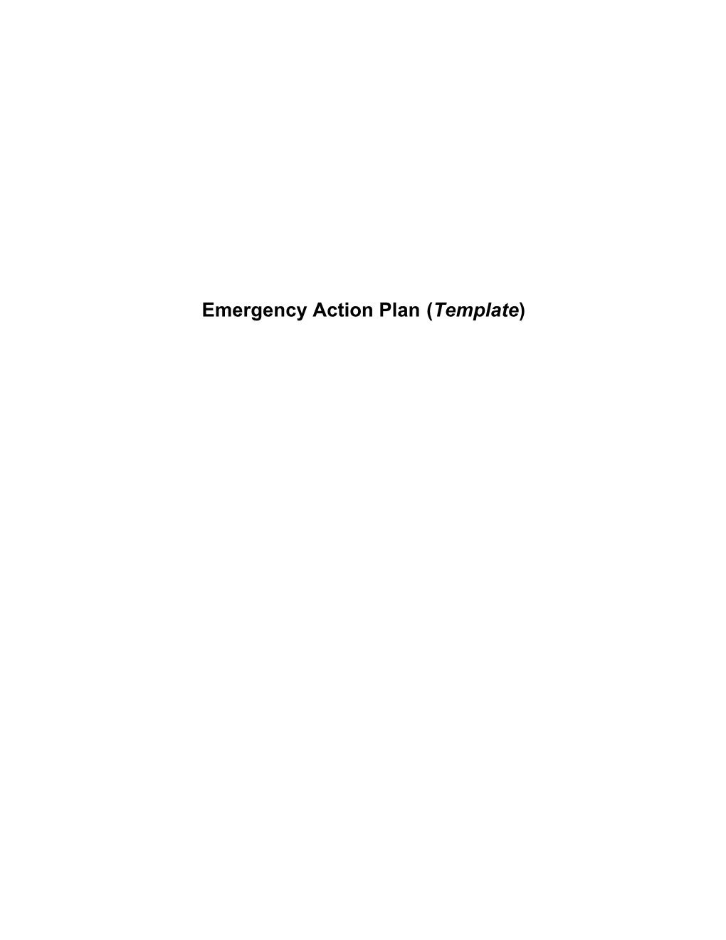 Emergency Action Plan (Template)