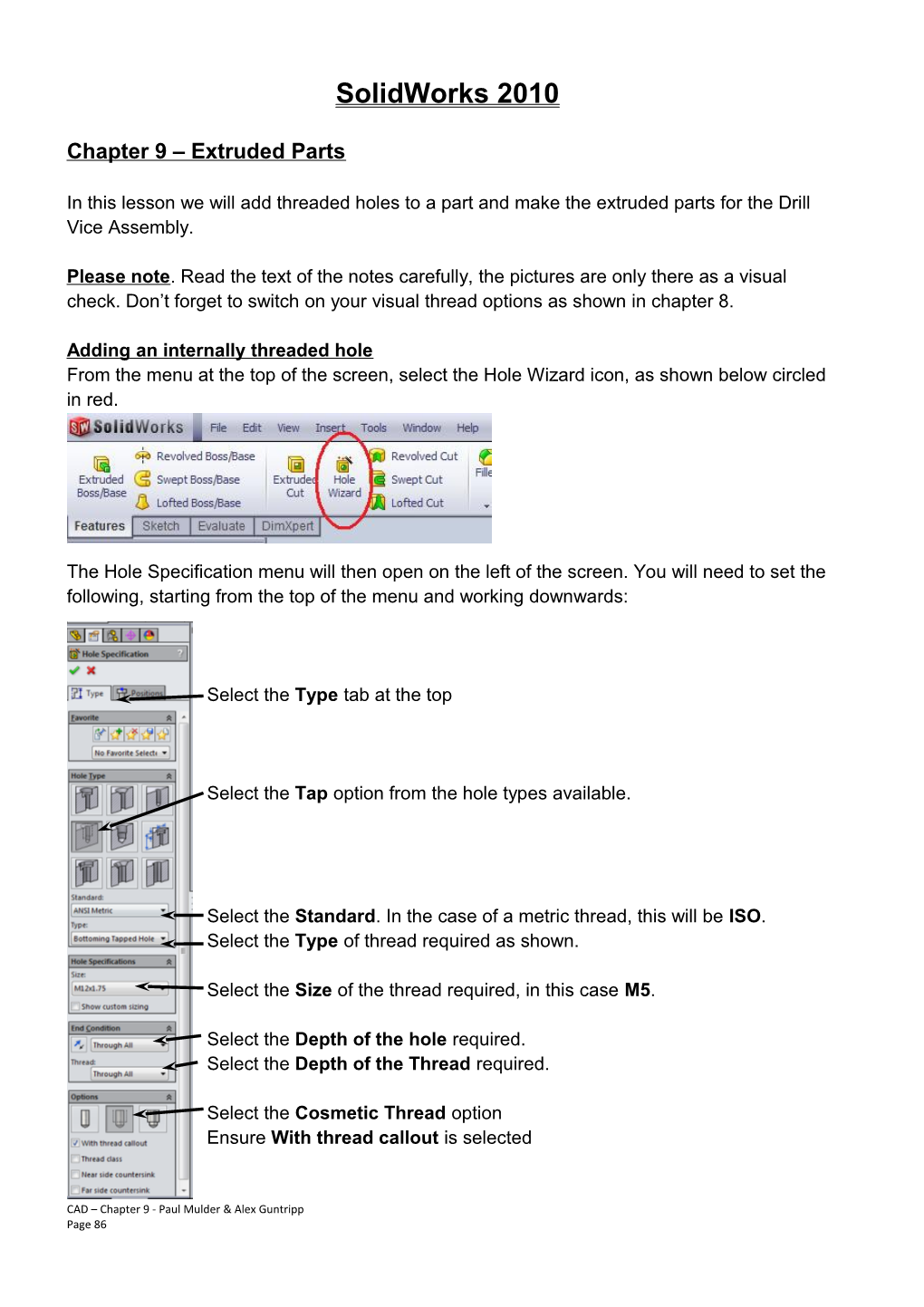 Chapter 9 Extruded Parts