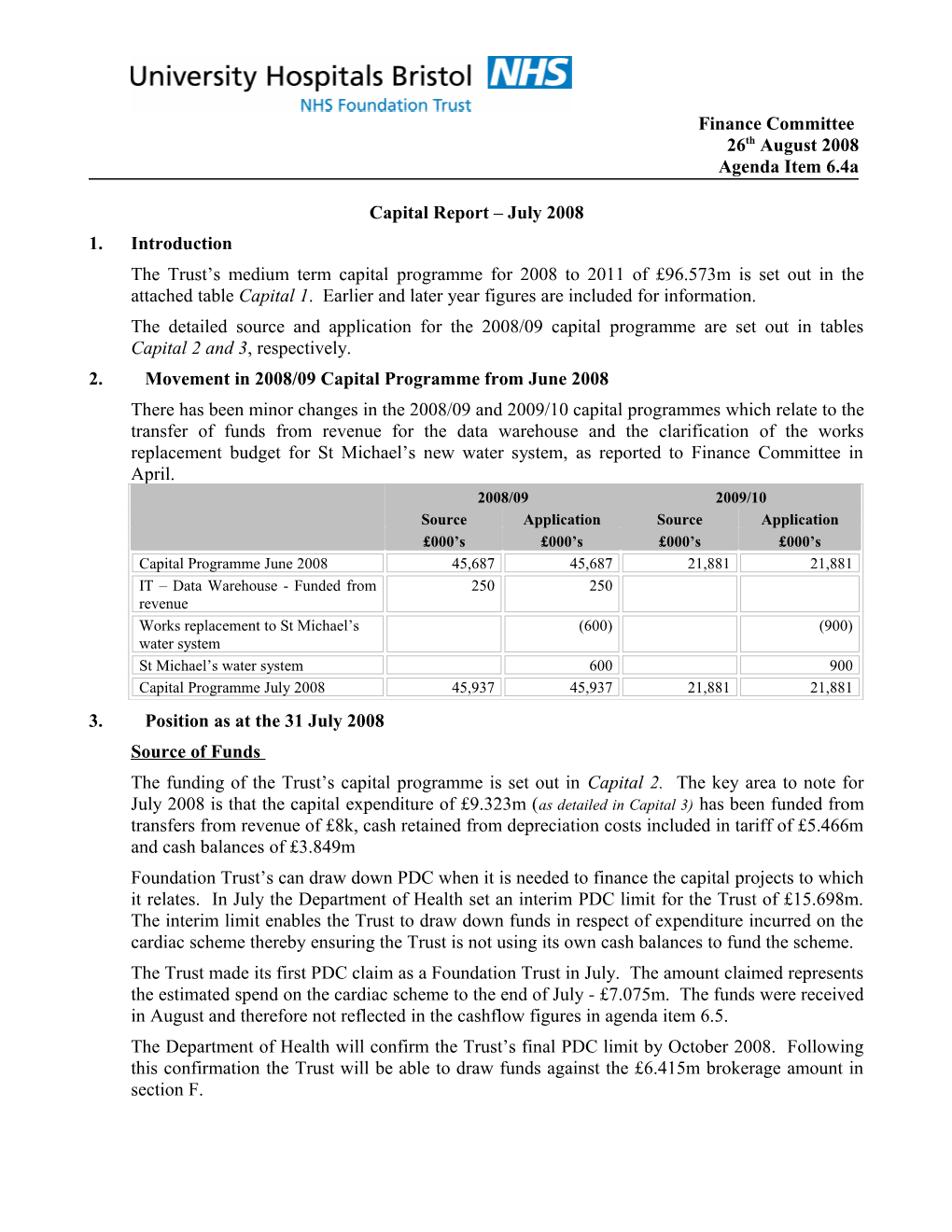 Capital Report July 2008