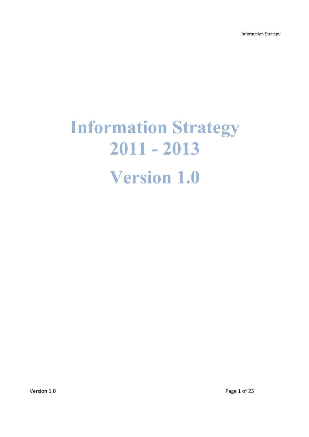 Information Strategy