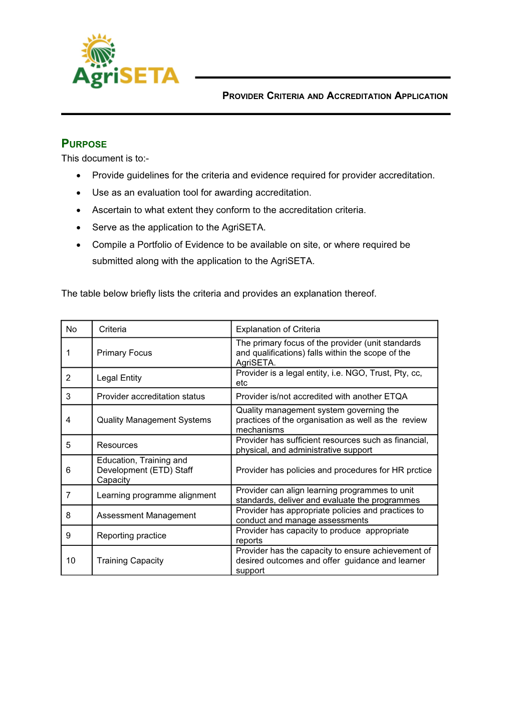 Record Joint Implementation Plan Between Agriseta and ______