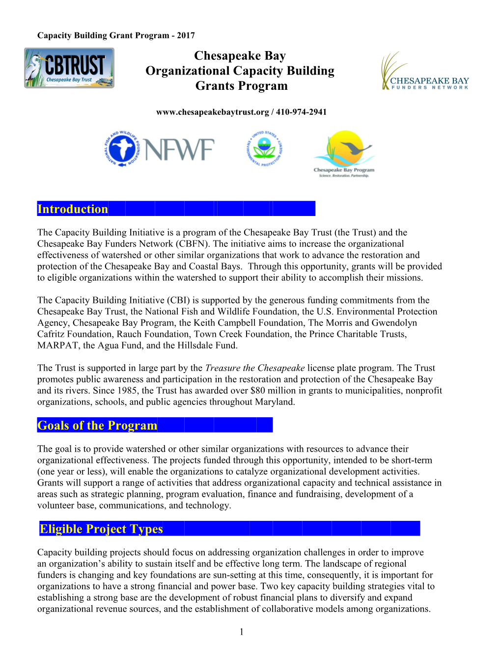 2007-2008 Stewardship Grants Program Application Package