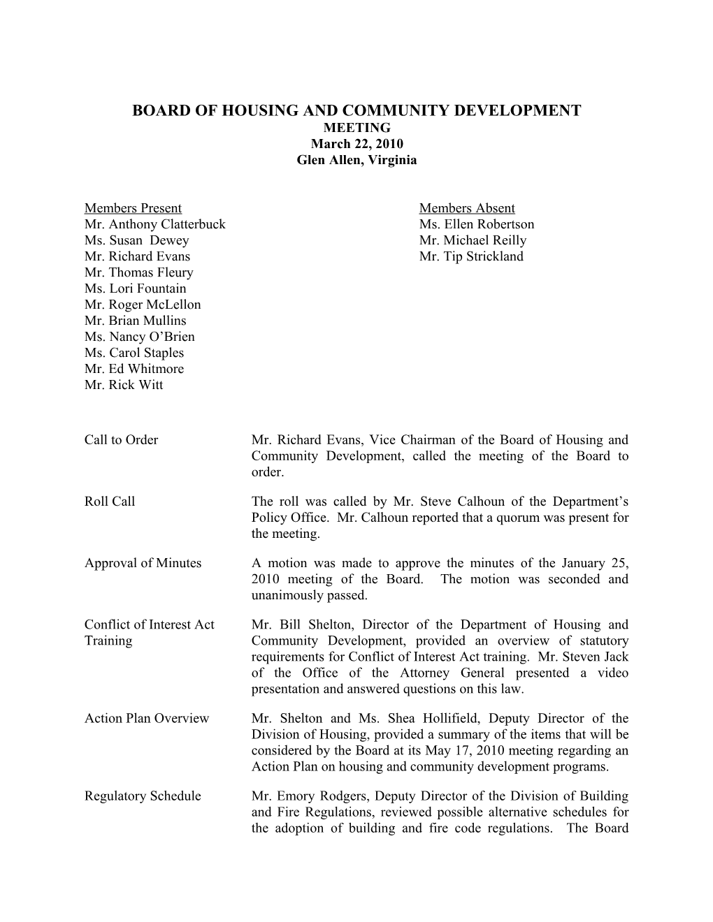 Board of Housing and Community Development s1