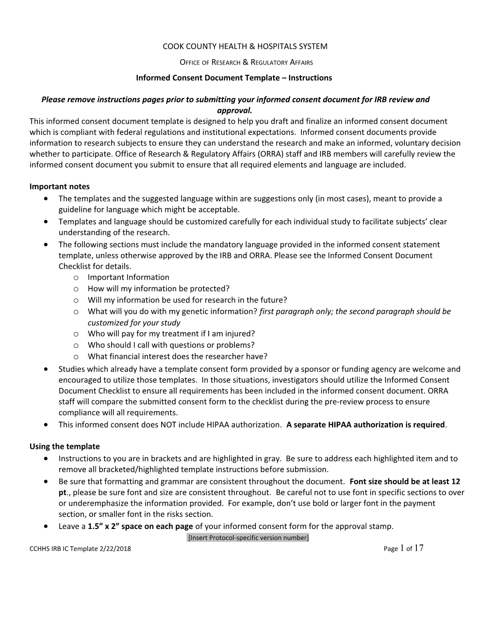IUPUI and CLARIAN INFORMED CONSENT STATEMENT FOR