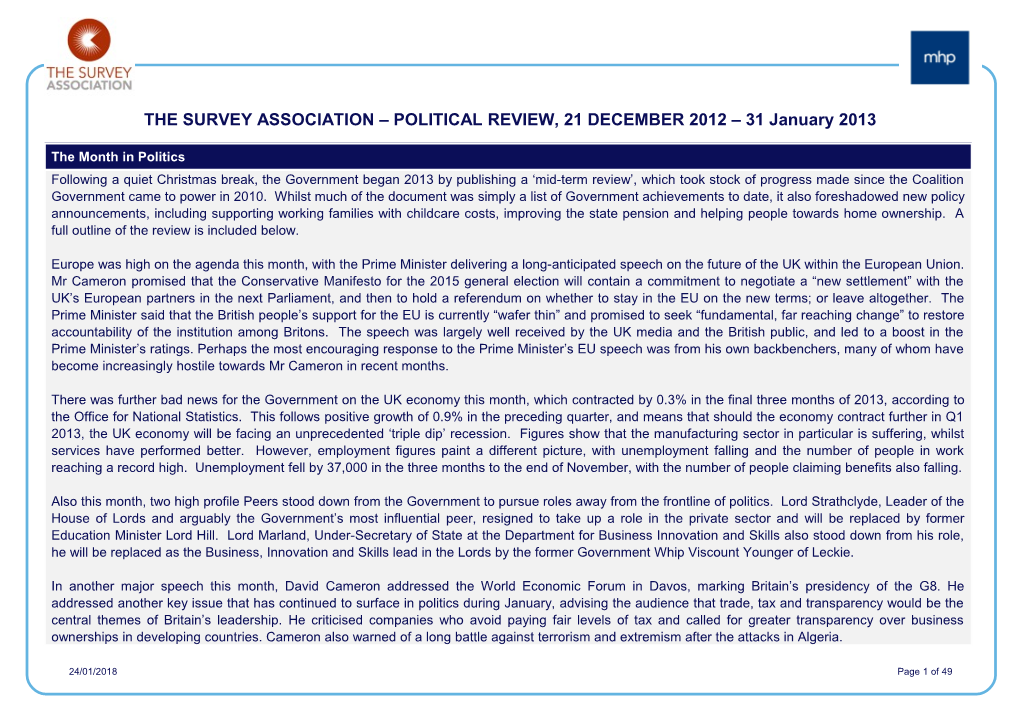 Crossrail Parliamentary Review