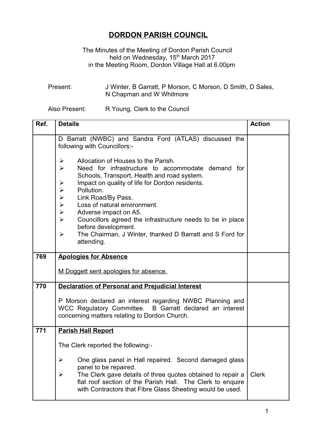 Grendon Parish Council s1