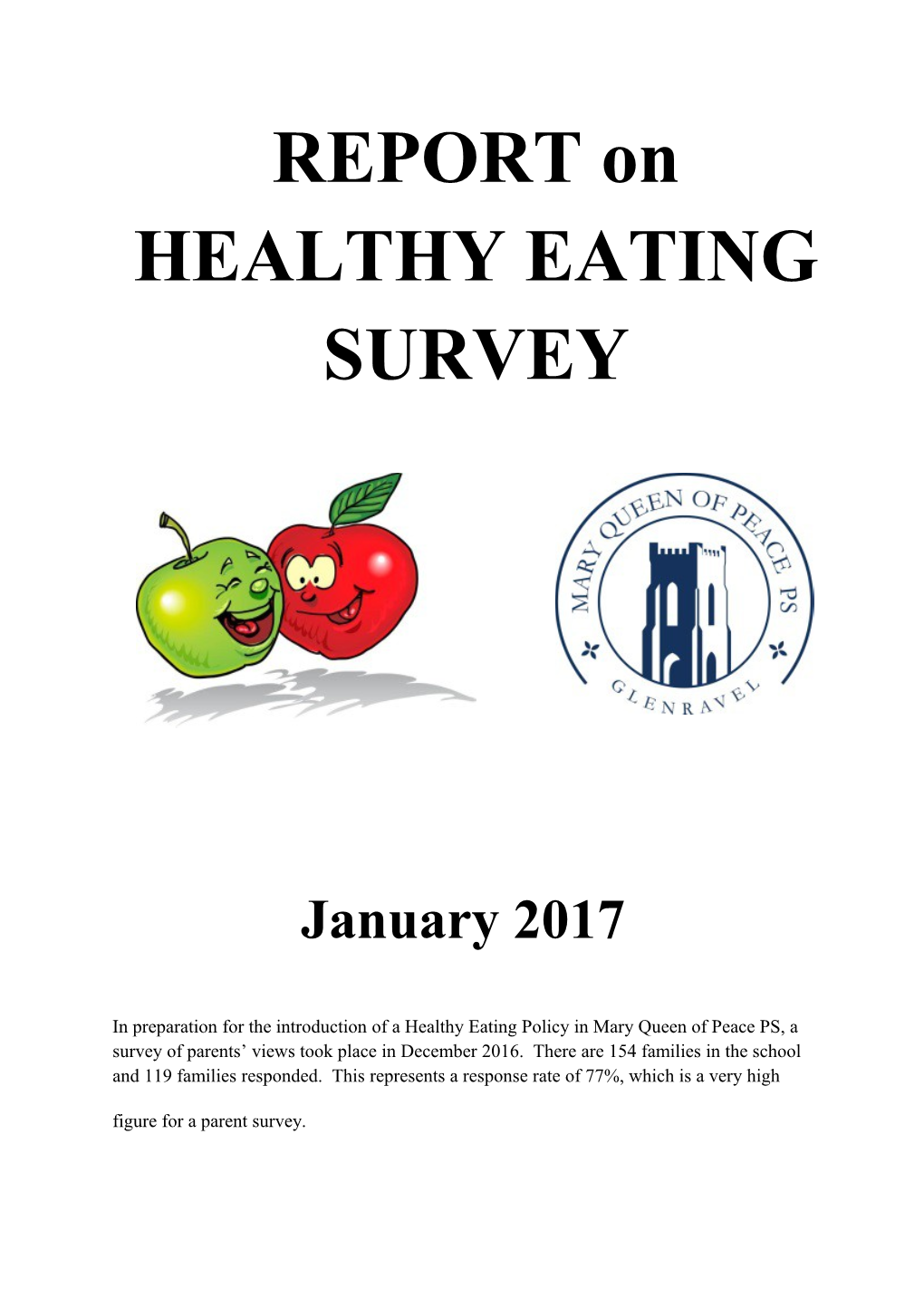 REPORT on HEALTHY EATING SURVEY