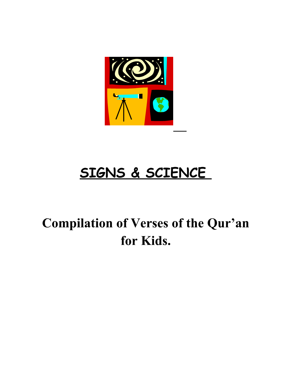 Compilation of Verses of the Qur an for Kids