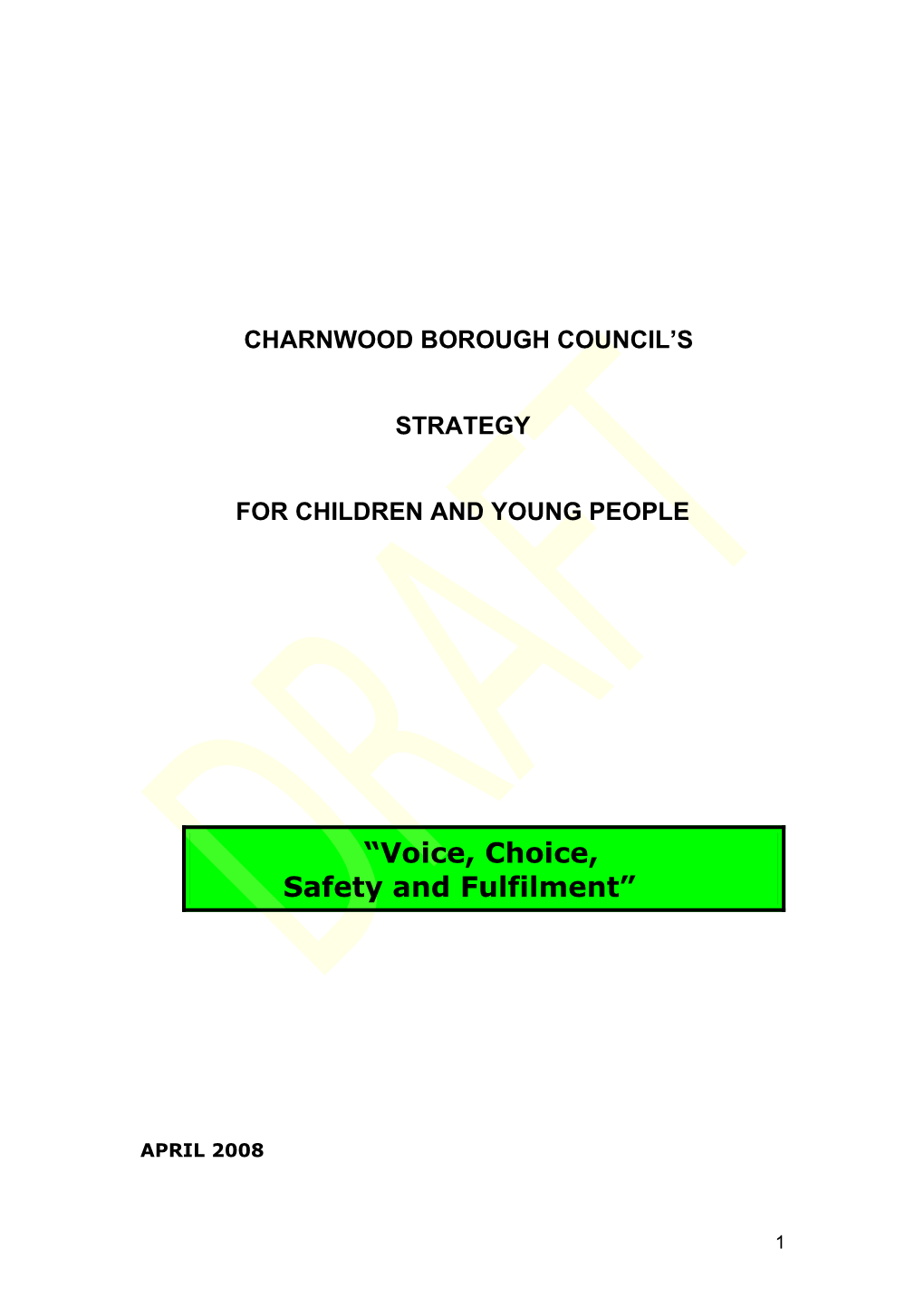 Hinckley and Bosworth Borough Council Vision for Children and Young People