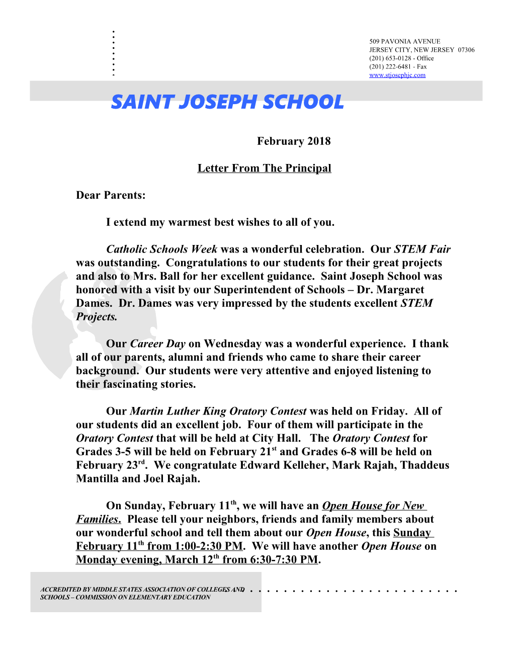 Letter from the Principal