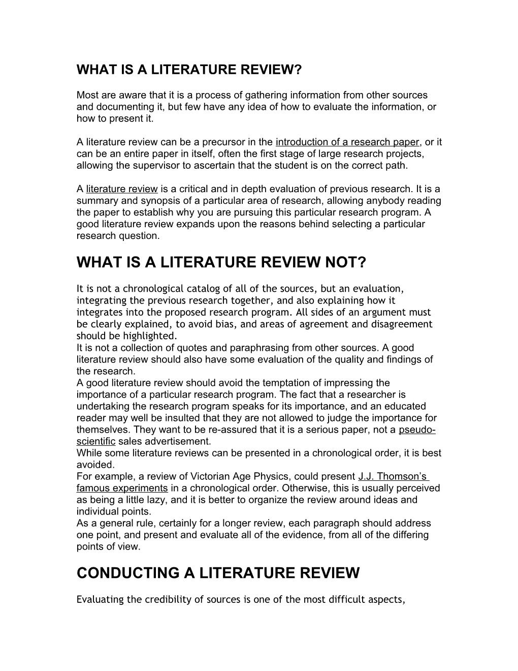 What Is a Literature Review