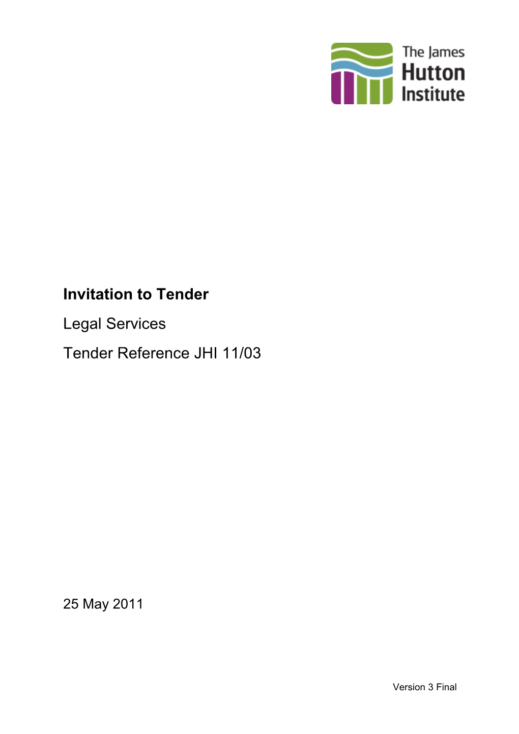 Invitation To Tender Legal Services