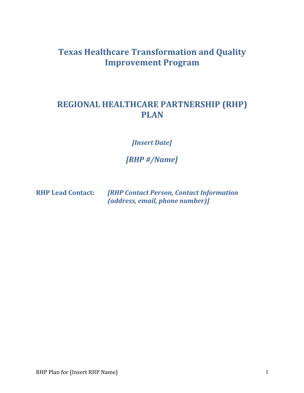 Regional Healthcare Partnership