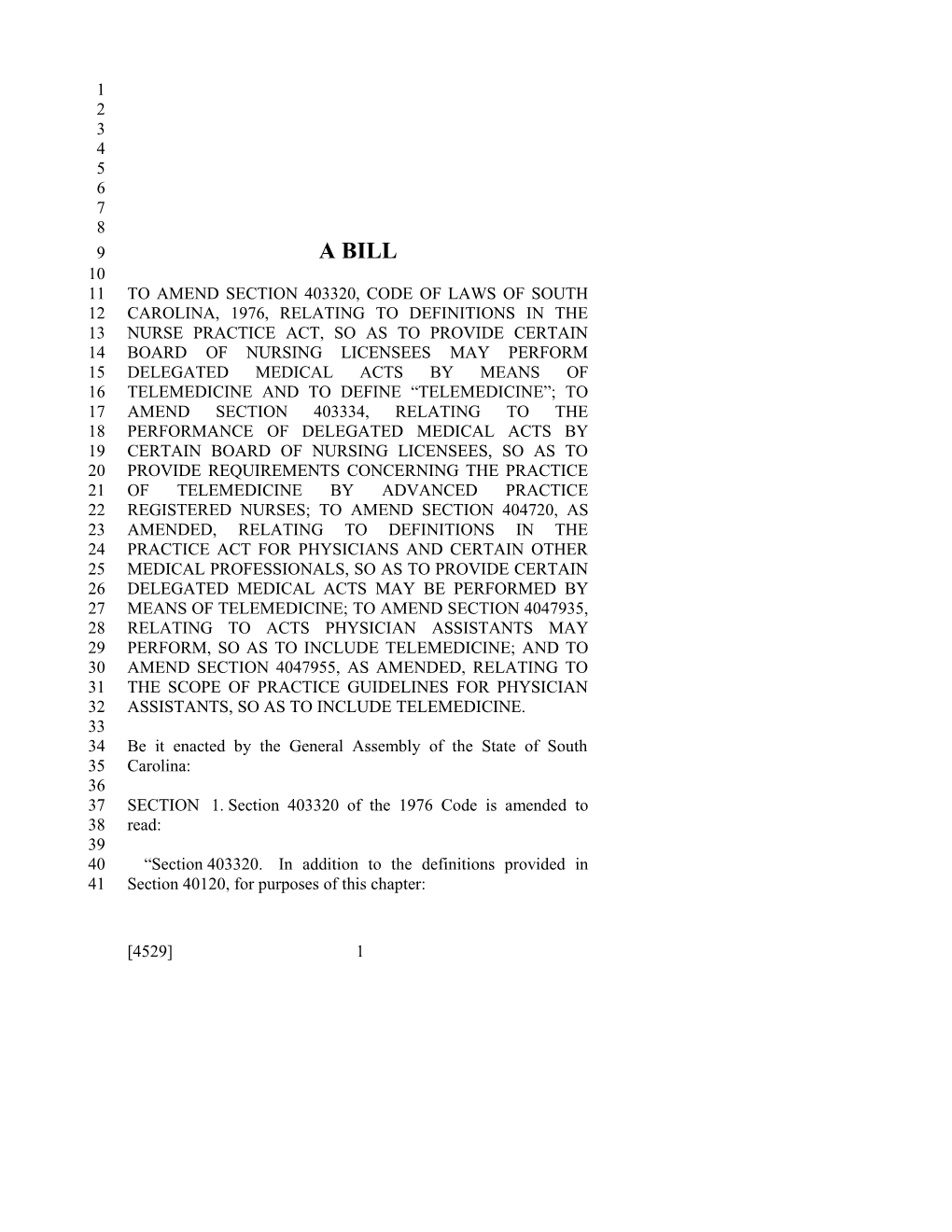 2017-2018 Bill 4529 Text of Previous Version (Jan. 9, 2018) - South Carolina Legislature Online