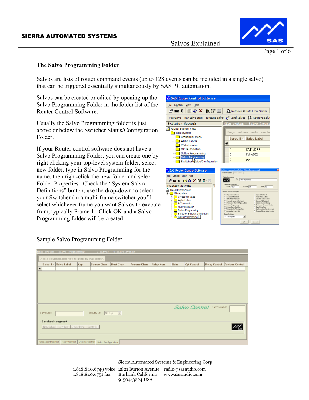 The Salvo Programming Folder