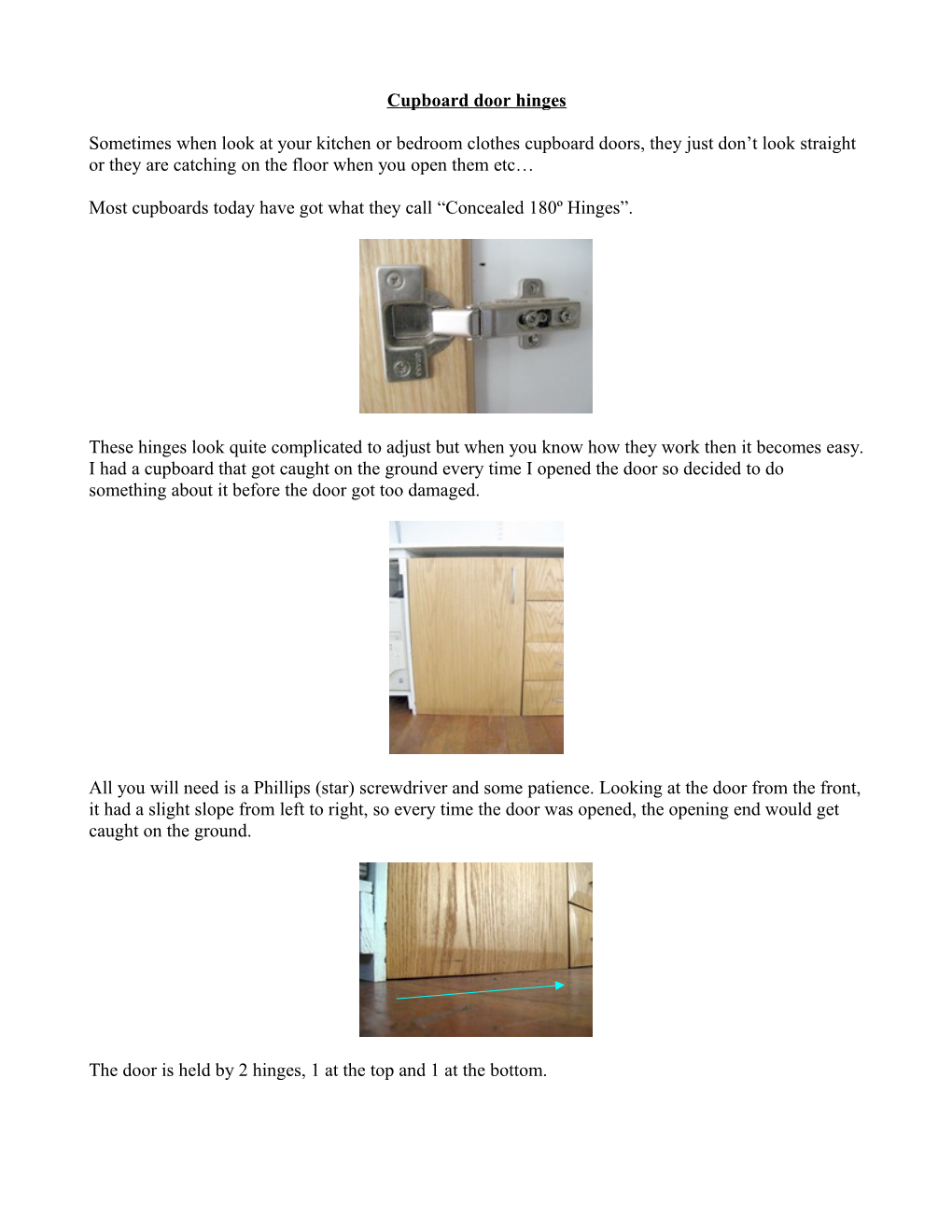 Cupboard Door Hinges