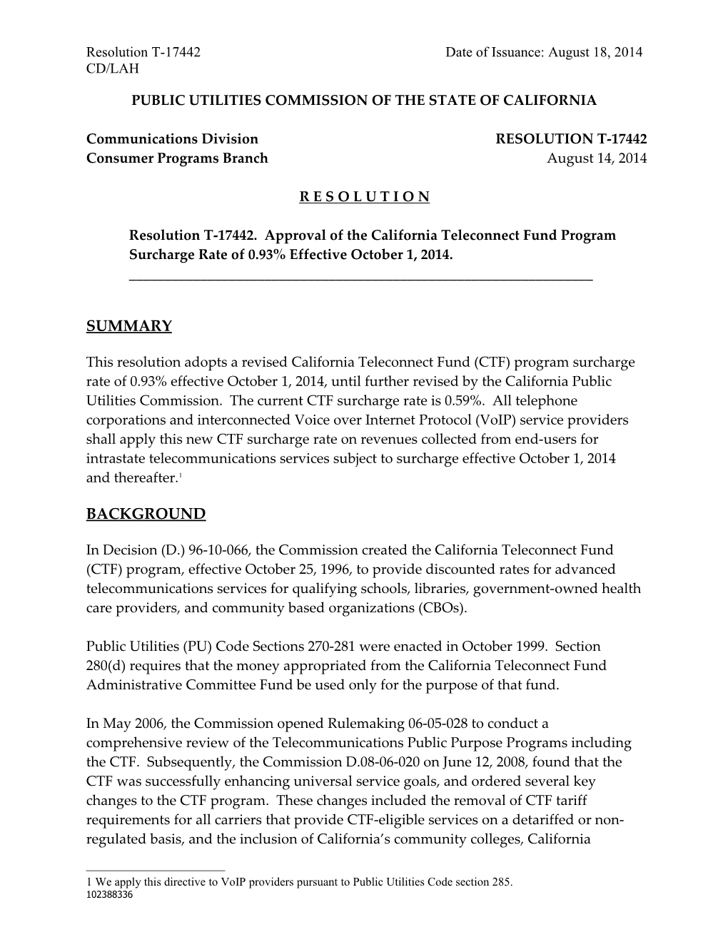 Public Utilities Commission of the State of California s150