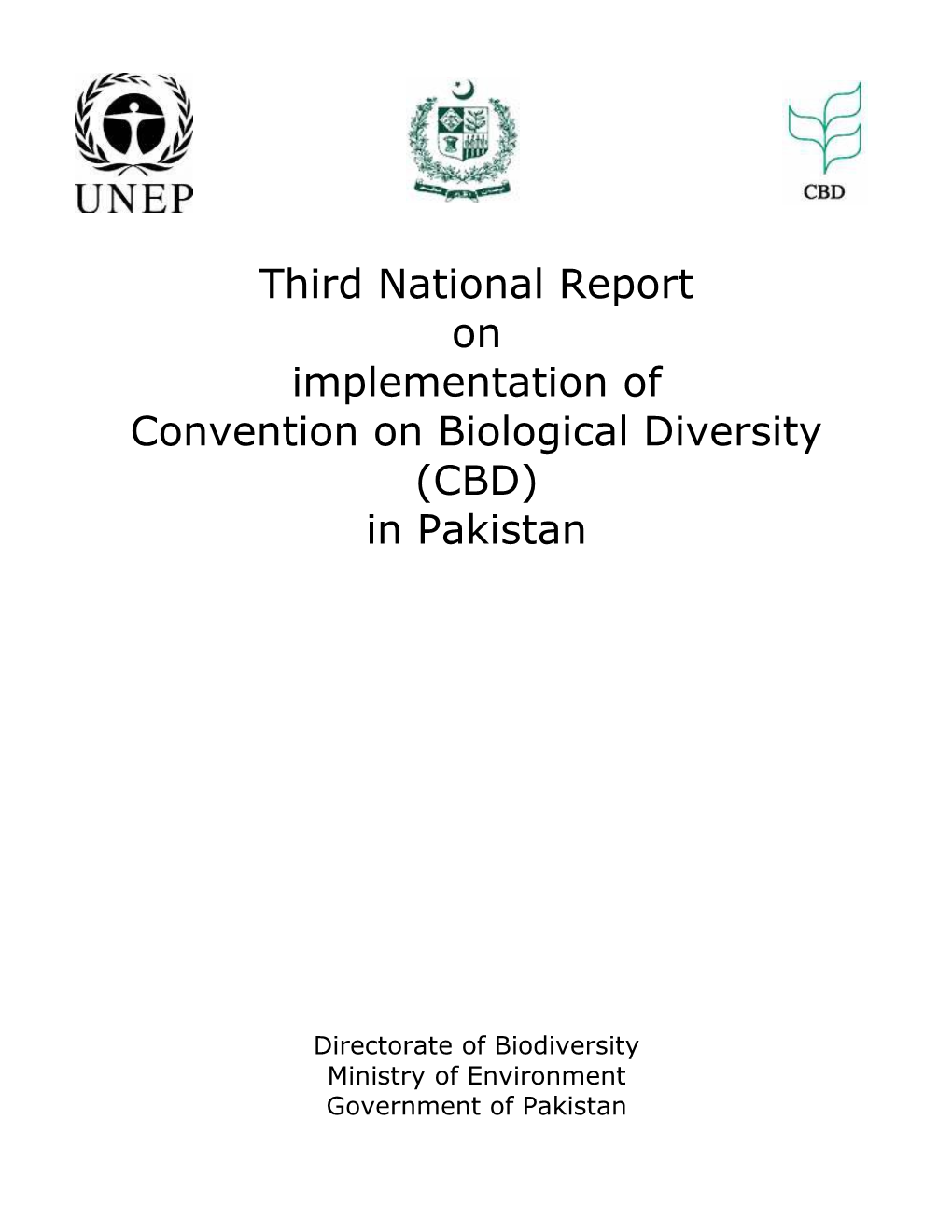 CBD Third National Report - Pakistan (English Version)