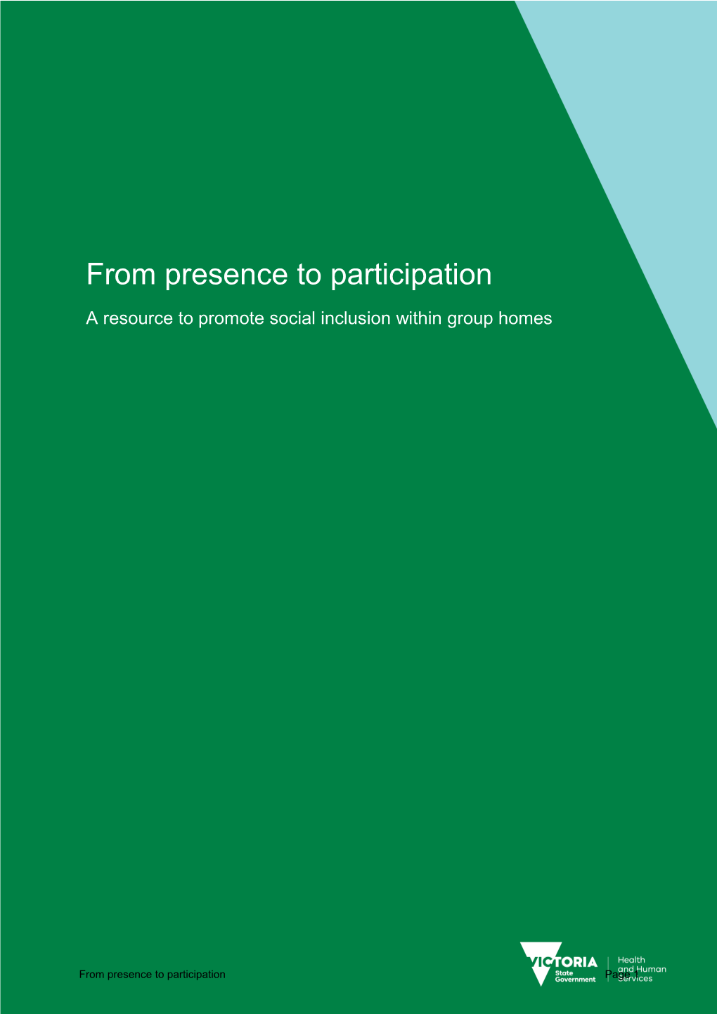 From Presence to Participation. a Resource to Promote Social Inclusion in Group Homes