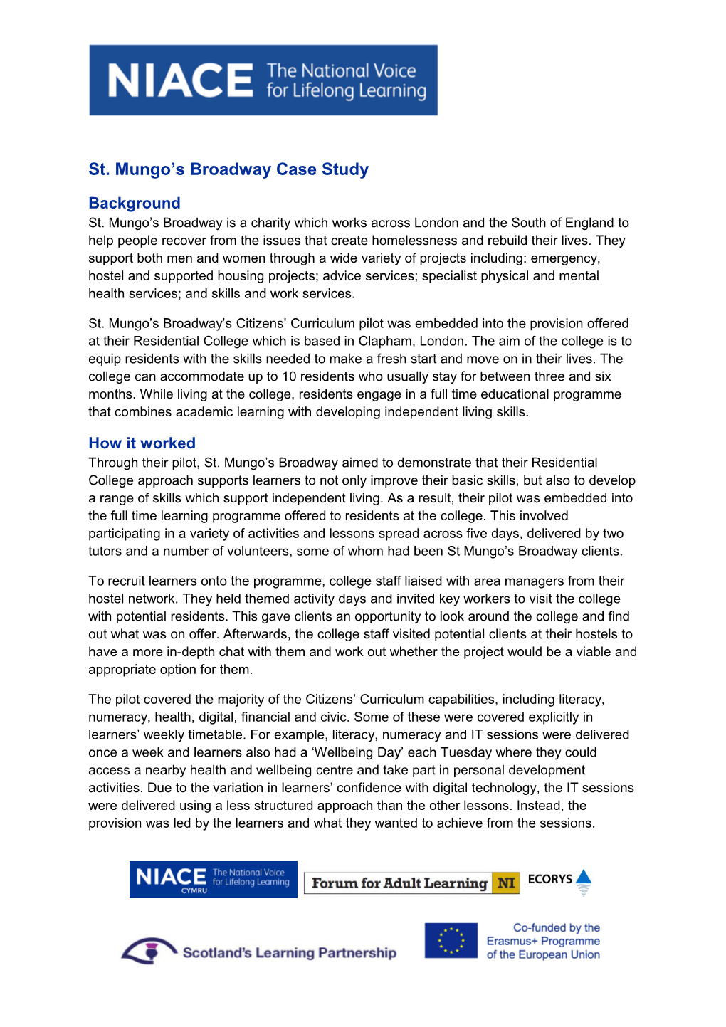 St. Mungo S Broadway Case Study