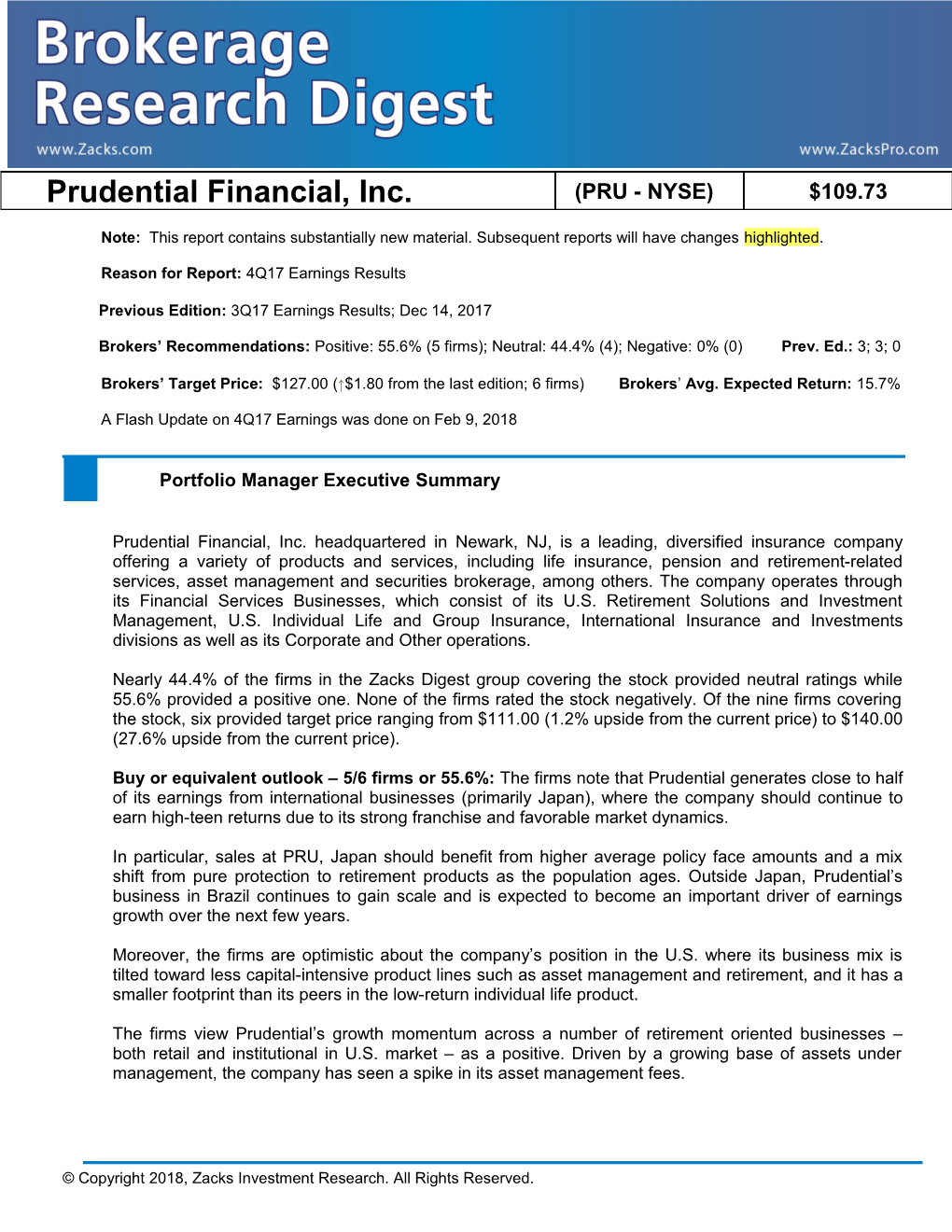 Prudential Financial, Inc