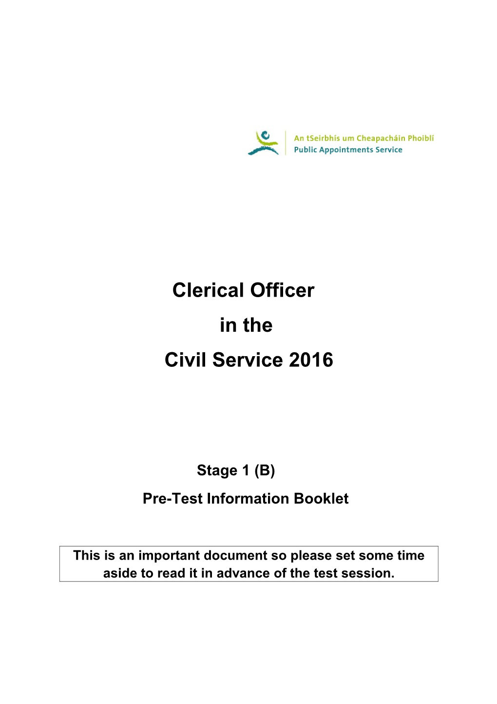 Civil Service 2016