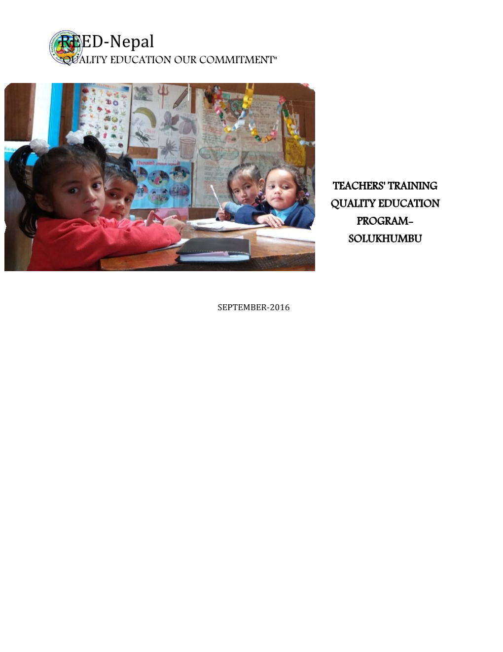 Teachers' Training Quality Education Program-Solukhumbu